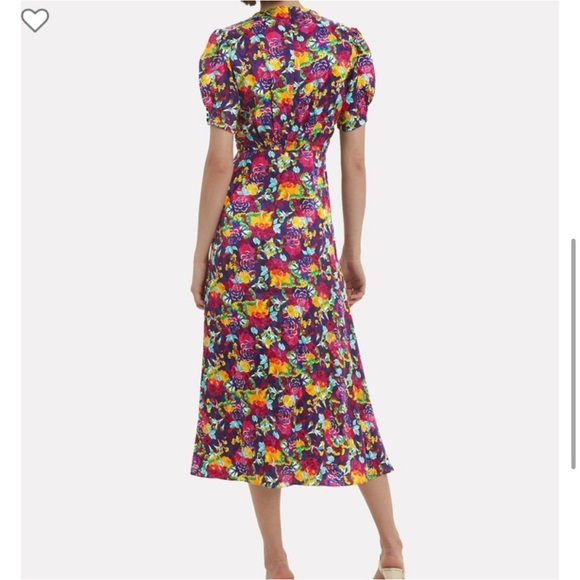 SALONI Silk Lea Camelia Floral Dress - Picture 5 of 6